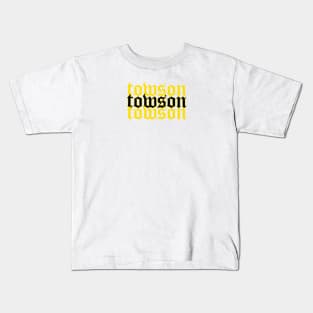 Towson University gothic lettering Kids T-Shirt